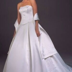 Victoria's Bridal Collection Strapless White Dress